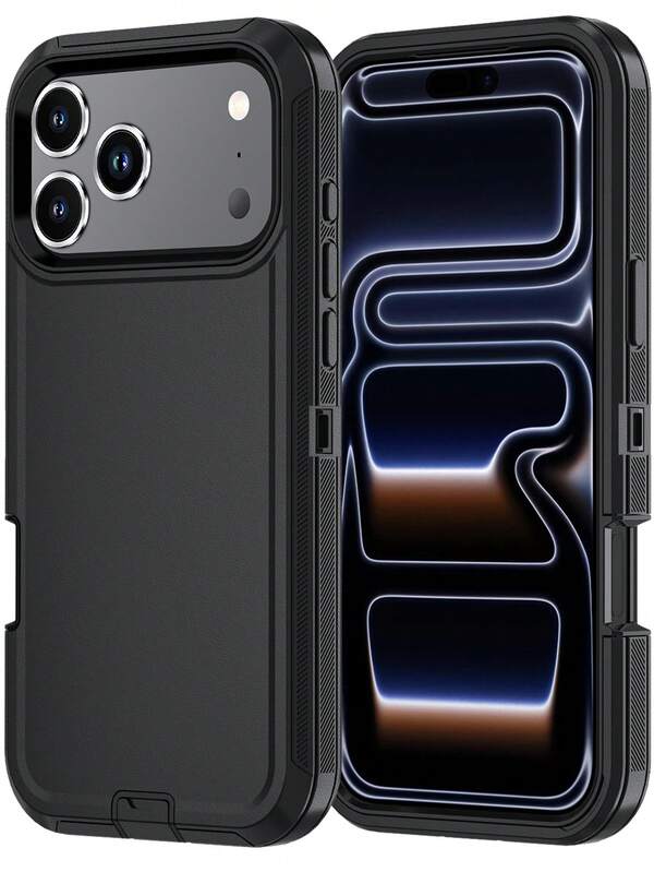 FOGEEK FOGEEK kompatibel mit iPhone 17 Pro Max Handyhülle (Mehrschichtiger Schutz) [Stoßfest] [Sturzsicher] [Rutschfest], Aufgerüstete Schutzhülle mit stabilem Ständer (3 in 1)