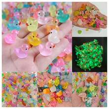 10/20/50/100 Miniature Glow-In-The-Dark Resin Ducks And Animal Figurines In A Variety Of Styles. These Miniature Glow-In-The-Dark Animals, Including Ducks, Dolphins, Frogs, Rabbits, Turtles, Mushrooms, And Other Miniature Figurines - Multicolor - View 8