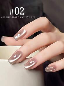 MISS SHAKA 10ml Autumn Story Ice Transparent Pink Red Gold Blue Brown Glass Bead Cat's Eye Gel Nail Polish 2025 Autumn Winter Nails Y2K Nails Popular Whitening Mirror Moonlight Porcelain White Cat's Eye Nail Salon Home Diy Nail Art Nail Supplies Christmas Nails