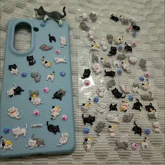 1 Cute Little Cat 3D Foam Sticker, Small Animal 3D Bubble Stickers, Suitable For DIY Decoration On Laptops, Phone Cases, Water Bottles, Etc., Universal For All Seasons, Perfect Gift For Christmas And Halloween, 3D Cat Penguin Panda Mini Animal Stickers.
