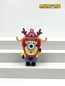 Minions 1 Pack/12 Sets Minions 12 Chinese Zodiac Series Keychains Cute Cartoon Doll Pendants PVC Soft Rubber Material Creative DIY Decorations Suitable For Family, Colleagues, Sisters, Girlfriends, Holiday Gifts, Party Gifts