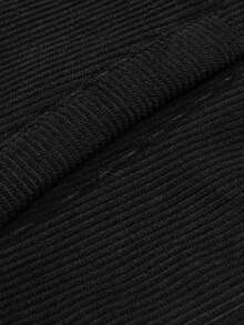 معطف من الكوردروي مع بطانة مخملية للرجال في فصلي الخريف والشتاء، بياقة بسيطة وألوان متباينة للراحة والدفء في الاستخدام اليومي والخارجي - الأسود - مشاهدة 5