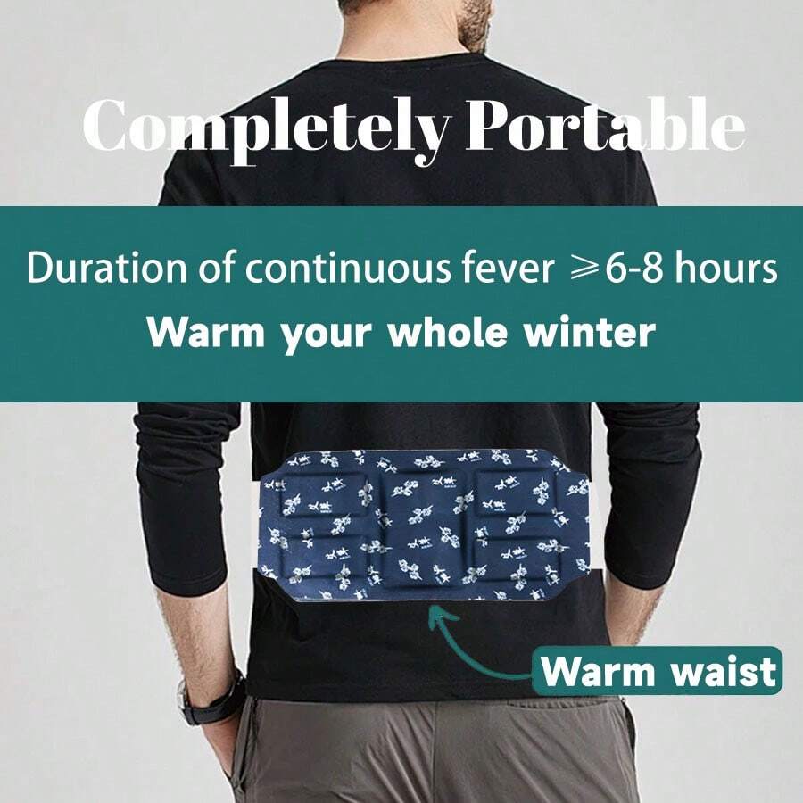 20 parches desechables para calentar la cintura, adecuados para trabajadores de oficina, alivio del dolor de espalda para hombres