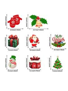 8 Peças Faixa de Natal Festiva com Letras Feliz Natal, Faixa de Papel Feliz Natal, Decoração de Festa com Bandeiras Vermelhas e Verdes Vintage do Papai Noel, Faixa Feliz Natal, Faixa de Natal Festiva, Guirlanda de Cartas do Papai Noel em Papel Grosso, Decoração de Parede para Feriados, Cenário para Fotos - Papai Noel, Biscoito de Gengibre, Boneco de Neve - Decoração Xadrez Rosa e Verde