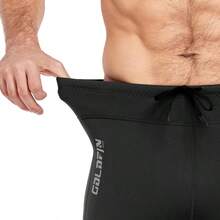 Men Wetsuit Shorts Pants Neoprene 2mm Adjustable Drawstring Short Pant Cold Water Buoyancy Bottom Swim Surf Snorkeling Kayaking Scuba Diving