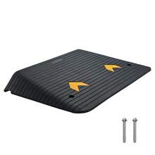 Rampa de umbral de goma, puerta de rampa para silla de ruedas de 4 pulgadas, rampa de goma reciclada con capacidad de carga nominal de 33069 libras, rampa de goma con superficie texturizada antideslizante para silla de ruedas, coche, scooter - 4 pulgadas - Ver 8