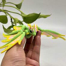 1件3D打印可动龙雕像，身体可活动，鳞片可动 - 动态3D打印艺术品，适合圣诞节和万圣节装饰、圣诞礼物、减压玩具、圣诞装饰品、3D打印动物、情人节礼物、复活节礼物、返校礼物、3D打印动物、、趣味玩具 - 彩色 - 查看 11