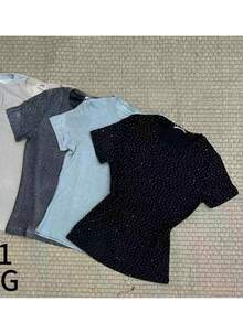 Short Sleeve Lurex Blouse With Shine - Black - View 1