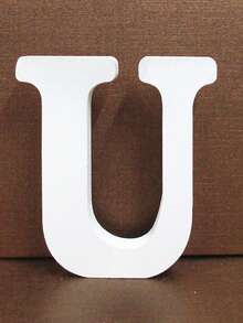 1pc Wooden Decorative Letter Design Home Decor Crafts, Free Combination Decorative Freestanding Wooden Letter Slices For Handicrafts, Family Gatherings, Birthday Parties, Weddings And Other Event Decorations