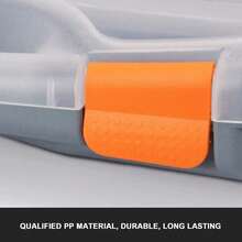 21 格金属五金储物盒，带手柄和透明盖子，适用于螺丝、螺母、螺栓和小零件