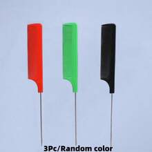 1Pc/2Pcs/3Pcs/5Pcs/Black/Color Random Tail Comb Multicolored Steel Needle Hair Comb Styling Comb Hair Cutting Tools Lady Hair Comb Dense Teeth Smooth Hair Comb