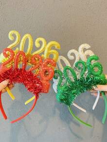 12个/4个/1个 2026新年流苏发箍，新年除夕派对，元旦庆祝活动发饰 - 彩色 - 查看 12