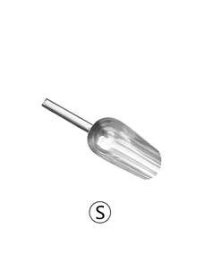 1 件不锈钢冰铲、面粉铲、咖啡铲、可重复使用冰勺、冰勺、大豆铲、冰糖铲、食物铲、米铲、原料铲、餐厅铲、面粉铲、猫粮铲、狗粮铲、节日派对工具、用于酒吧用品、厨房小工具也可以舀糖 - 銀色 - 查看 13