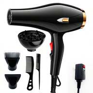 Professional Hair Dryer With Diffuser - Powerful, Fast Hairdryer Blow Dryer,AC Motor Heat Hot And Cold Wind Constant Temperature Hair Care Without Damaging Hair 800W With Diffuser Concentrator Comb