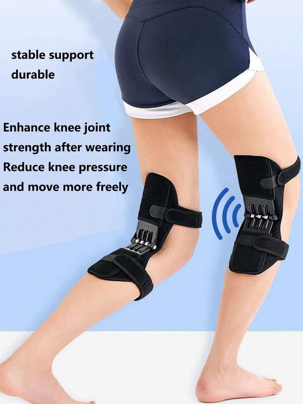 1 par de suporte de joelho para atividades ao ar livre, estabilizador de articulação do joelho para caminhadas, esportes, idosos, proteção do joelho, fitness, caminhada, escalada