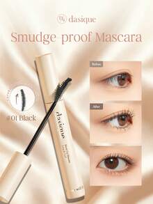 Dasique Lengthening Mascara - Brown, Curling & Volumizing, Long-Lasting, Waterproof & Sweat-Proof, Smudge-Proof, Suitable For Beginners, Easy To Apply, Professional Eye Makeup, Ideal For Graduation, Birthday, Holidays, Fashion-Conscious Women, Holiday Essential, Christmas Gift, Back-To-School Fashion Brand Cosmetics - 01 Black - 查看 11