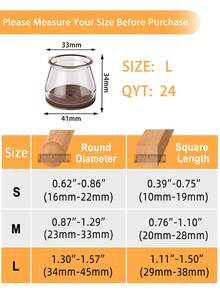 4/8/16/24/36pcs Furniture Leg Floor Protectors, Suitable For Hardwood Floors, Furniture Pads, Chair Leg Sliders, Silicone Chair Leg Covers, Prevent Floor Scratches And Reduce Noise, Applicable For Kitchen, Living Room, Bedroom, Cafe, 3 Styles Available