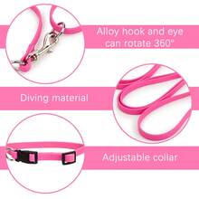 1条牵引绳+1个项圈，四季通用PVC材质防水斜挎宠物牵引绳，高强度免手持牵引绳和项圈套装，易于清洁，适合小型、中型和大型犬。 - 彩色 - 查看 5