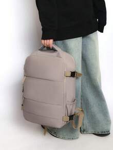 Fashionable Large Capacity Modern Professional Weekend Trip Travel Rucksack With Shoe Compartment Laptop Sleeve Business Casual Student Hiking Bag - Beige - View 4