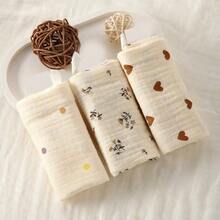 A Small 5/3 Packs Of Unisex Baby Gauze Facial Towel Set Is Suitable For Infants 'face And Body. It Is Comfortable And Soft, Suitable For Newborns, Children, Girls And Boys.