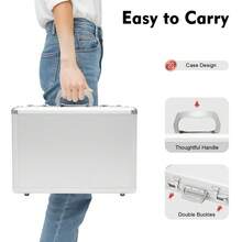 104 PCS Optical Trial Lens Set Kit With Trial Lens Set, Carrying Case And Eye Chart For Applications Including Farsightedness, Nearsightedness, Presbyopia, 14.9*10.6*2.36 Inches - Silver - View 6