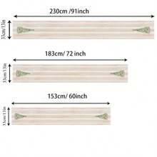 1pc Pink Striped Christmas Tree Table Runners,13*60inch, 13*72inch, 13*91inch Rectangular Durable Table Runners,Kitchen Centerpiece Table Runners,Perfect For Christmas Party Decorations, New Year's Eve Dinner Decorations, Kitchen And Dining Table Decorations, And Indoor And Outdoor Decorations - Pink - View 6