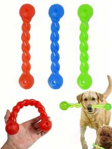 Dog Chew Toys - Chew Ball And Dental Stick - For Labrador, Golden Retriever, Corgi - Training And Teeth Cleaning - Multicolor - View 1