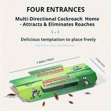 30 Pcs/10 Pcs/20 Pcs, Super Sticky Cockroach Board, Super Strong Adhesive/Insect Repellent,Easy To Handle, No Electricity, No Chemicals, Solved, Cockroach Control Problem, ,  (U.S. EPA), Physical Control Cockroaches, Pest Control, Cockroach Gel Child & Pet  (EPA Registered), Suitable For Family, Hotel, Restaurant, Office, Hospital, Farm, Pest Control, Cockroach Paste Pad, Cockroach Gel (No Bait, Free Choice Of Bait) - 10pcs - View 2