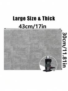 8 件皮革耐热餐垫双面布艺纹理皮革餐垫适用于餐桌防水可擦拭可水洗 PU 桌垫，易于清洁防滑餐垫 - 淺灰色 - 查看 9