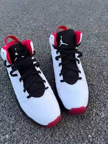 Nike Men's Jordan Lift Off Synthetic Leather Simple And Versatile Shock-Absorbing, Non-Slip And Wear-Resistant Mid-Top Retro Basketball Shoes - Red and White - View 9