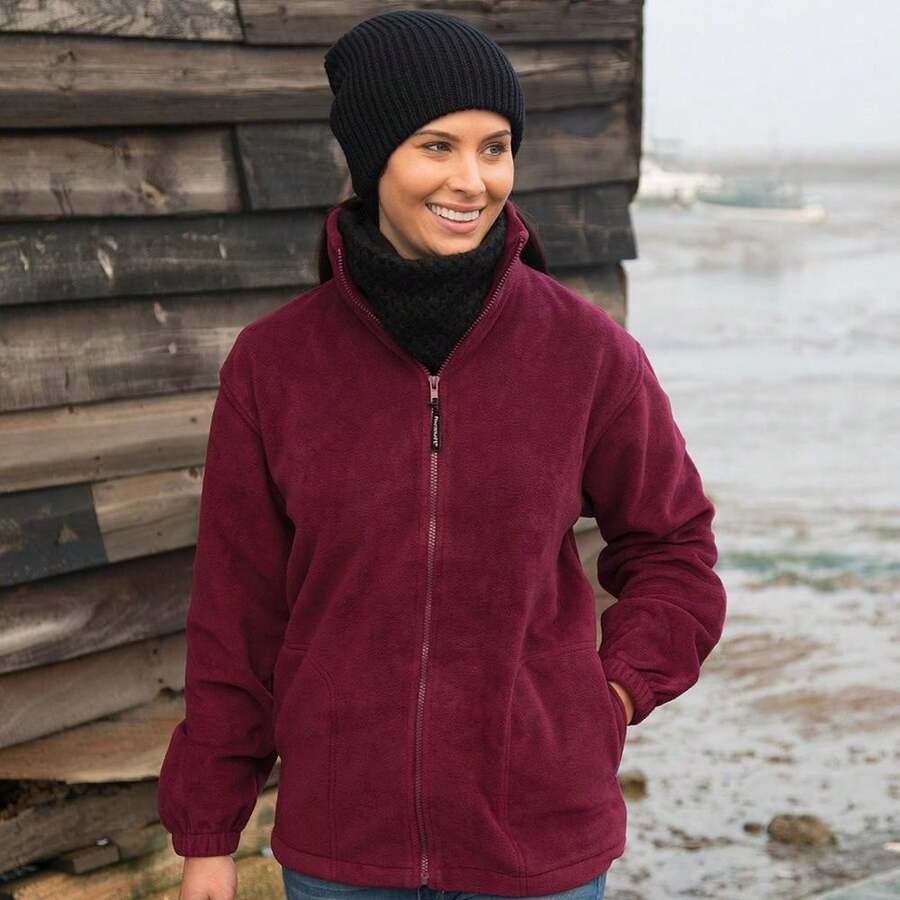 Mens Full Zip Active Fleece Anti Pilling Jacket (Burgundy) - Burgundy - View 1