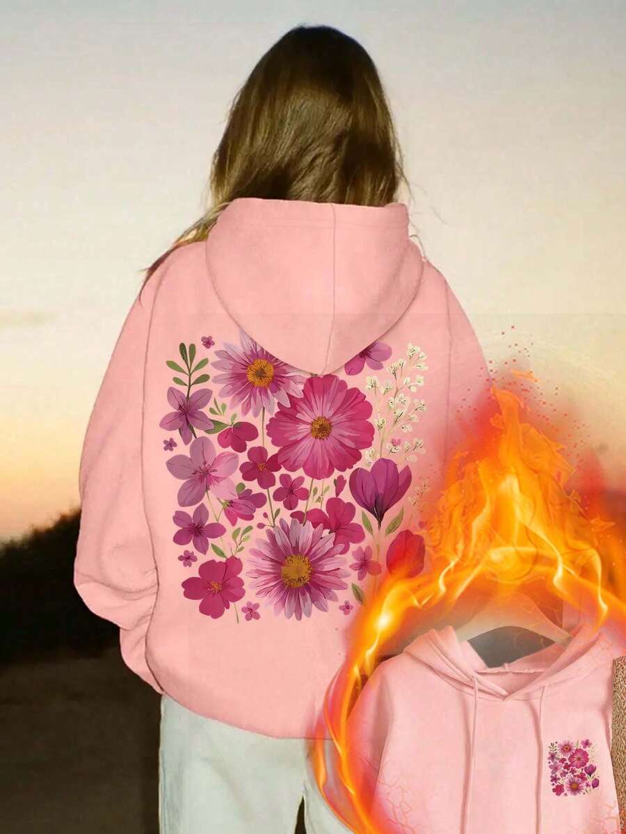 Casual Letter Pattern Printing Hooded Women's Plus Size Fall Clothes, With A Sweet And Gentle Temperament, Fall Tops, Slim And Comfortable Hooded Sportswear, Suitable For Daily Casual Wear, Plus Size Fall Women Clothes