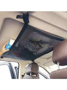 1pc Black Outdoor Hanging Storage Bag, Suitable For Car Roof Luggage, Clothing Storage, Can Be Used As Mesh Bag Or Car Storage Net Bag. - Multicolor - View 8
