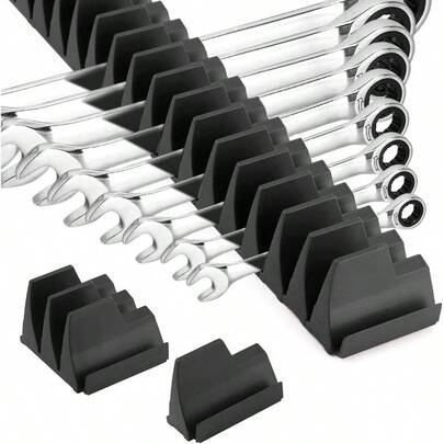 Modular Wrench Organizer 40 Tools Magnetic Wrench Holder, Box Widget Screwdriver Organizer Plier Organizer Rack Small And Large Screwdrivers, Ratchets, Extensions Red