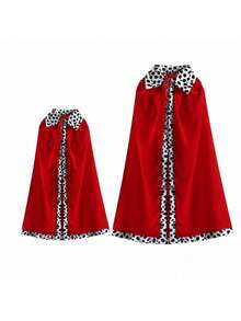 Halloween Ragged Hooded Cape, Red Death Cloak Cosplay Costume Weapon Party Decoration For Men, Women, Kids, Grim Reaper Mantle