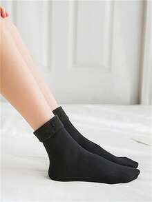 1/5/10 paia, calze alla caviglia neutre, con fodera in lana, calde e confortevoli, calze neutre universali per uomo e donna, morbide e alla moda, confortevoli e calde, calze invernali imbottite e calze spesse per l'inverno, calze da neve con fodera in pile nero, calze per stivali da neve invernali, calze soffici, calze da donna, adatte per l'inverno freddo e l'uso quotidiano, calze calde e accoglienti