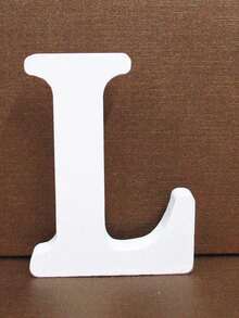 1pc Wooden Decorative Letter Design Home Decor Crafts, Free Combination Decorative Freestanding Wooden Letter Slices For Handicrafts, Family Gatherings, Birthday Parties, Weddings And Other Event Decorations