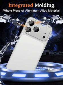 Camera Lens Protector Film Compatible With Iphone 17 Pro Max, [Anti-Scratch], [Compatible With Phone Case], [Matte Finish], Metal Aluminum Alloy + Tempered Glass, Lens Protector Compatible With Iphone 17 Pro Max - Silver - Silver - View 6