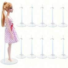 10 件透明玩具娃娃展示架 - 适用于家庭、客厅、办公室和节日装饰的塑料装饰配件 - 非常适合圣诞节、情人节和新年庆祝活动
