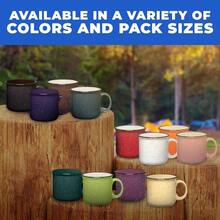 Set Of 16 Ceramic Campfire Mugs 15 Oz Green Coffee Tea Cups For Home Work Travel Camping Customizable Great For DIY Events Companies - màu xanh lá - Xem 5