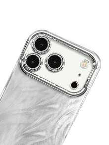 Minimalistische Telefonhülle aus silberner Federgaze im koreanischen Stil für iPhone 17 Pro Max 17 Air Advanced, All-Inclusive-Schutzhülle gegen Herunterfallen - Transparent - Übersicht 5