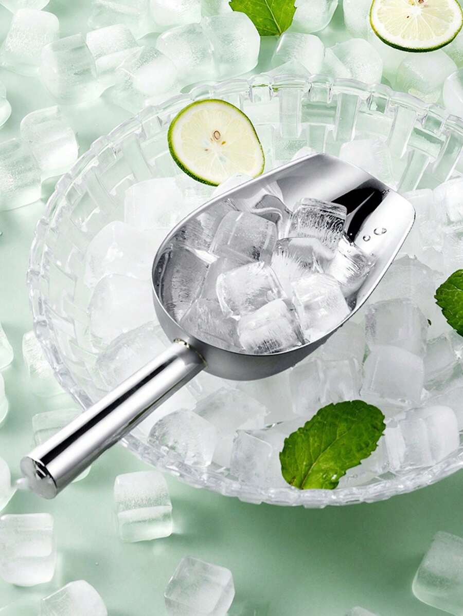 1件装不锈钢冰铲，面粉铲，咖啡铲，可重复使用冰勺，冰铲，豆皮铲，冰糖铲，食品铲，米铲，原料铲，餐厅铲 - 銀色 - 查看 1