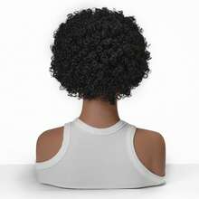 1pc Men's Curly Wig, Party Costume Wig, Unisex Curly Explosion Head Colorful Wig, Rainbow Color, Fan Wig, Disposable Wig, Easy To Wear, High Cost-Performance