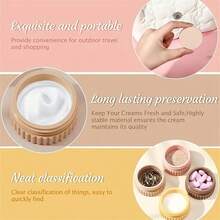 1/4pcs Silicone Dispensing Box Silicone Travel Can With Lid Silicone Cream Can Portable Travel Powder Box With Lid Cream Bottle Toiletries Small Travel Container For Body Hand Cream, Lotion Leak Proof Refillable Bottle Headdress Storage Box