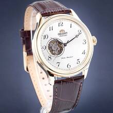 Orient Mechanical Watch- 43mm White Dial, Leather Strap, Auto/Manual Winding, 30M Water Resistant, Unisex Design RA-AG0013S10B - White - View 6
