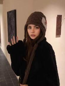 女士冬季秘鲁耳套滑雪帽保暖内衬围脖防风骑行帽秋冬毛线帽手工编织补丁和流苏装饰保暖耳套针织帽复古时尚贴布流苏设计套头帽弹力伸缩合身卡通贴纸设计韩版露脸小女士针织帽滑雪帽适合圣诞节和日常佩戴质地柔软 - 彩色 - 查看 4