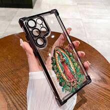 Our Lady Of Guadalupe Virgin Mary Faith Design For SAMSUNG Galaxy S24 S23 S22 S24 S23 S22+ Ultra FE Plus Phone Case Cover Tify Luxury Drop Anti Shockproof Retro Styles Gift Aesthetic - 銀色 - 查看 3