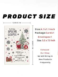 5/3/1pc Special Couple Christmas Card Without Envelope - Red Scarves & Snowy Tree, Heartfelt Message For Couples, Holiday Greetings For Christmas, New Year, Valentine's Day - Cute Gift For Partners & Loved Ones, Festive Celebration, Elegant Finish, Premium Cardstock, Romantic Partners