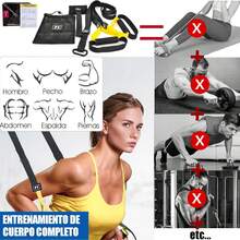 Equipo de Entrenamiento de Suspension, Rally Banda de Resistencia para Entrenamiento de Gimnasio en Casa de Cuerpo Completo, Entrenamiento Suspendido Cuerda de Tracción, - Rosa - Ver 6