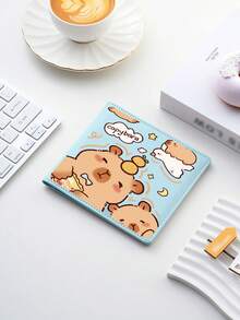 Capybara Cartoon Pattern Id Card Bag, Multiple Colors Are Available, Fashionable And Individual, Ultra-Thin, Lightweight And Portable, Suitable For Storing ID Cards/Passport/Driver's Licenses/Bank Cards/Credit Cards/Shopping Card, Can Be Used As A Gift For Birthdays, Anniversaries, Valentine's Day, Christmas, New Year And Other Festivals, Given To Family Members, Lovers, Friends And Elders